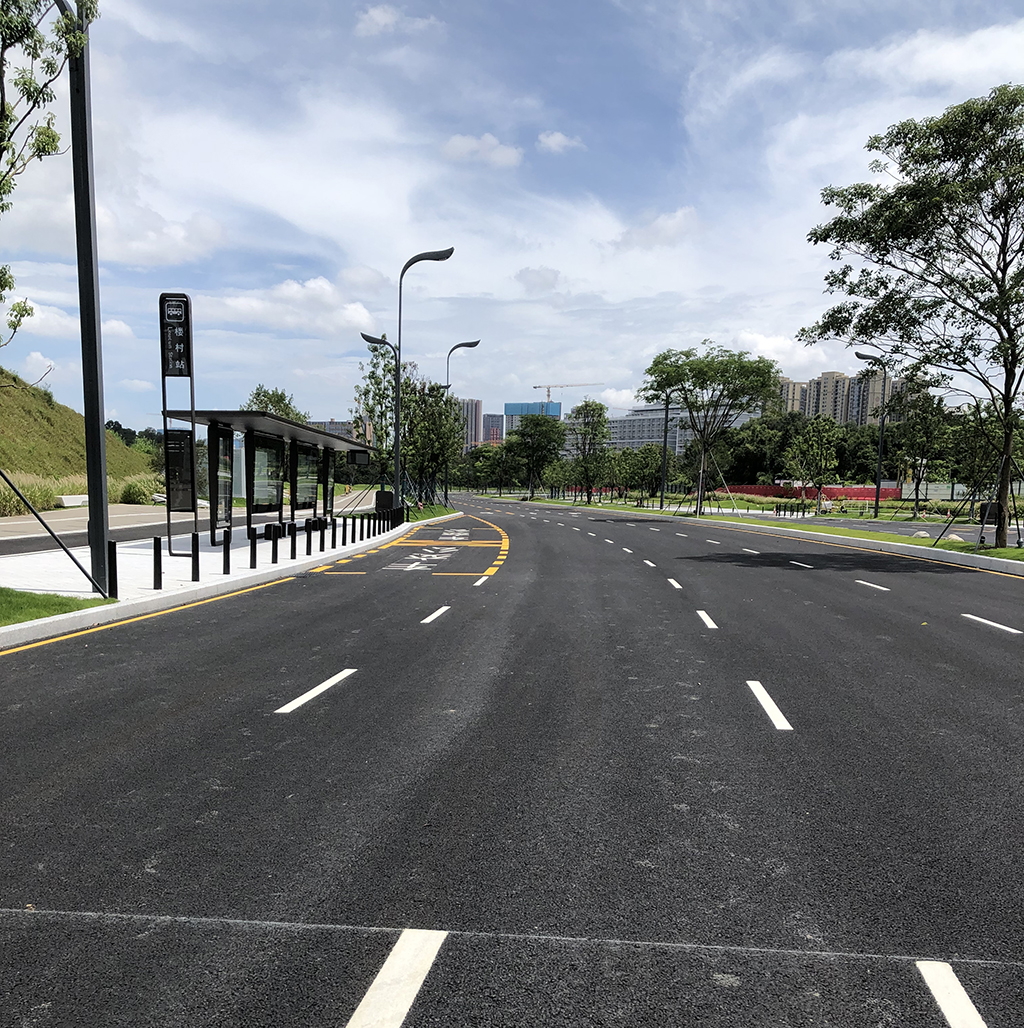 深圳光明楼村市政道路沥青施工